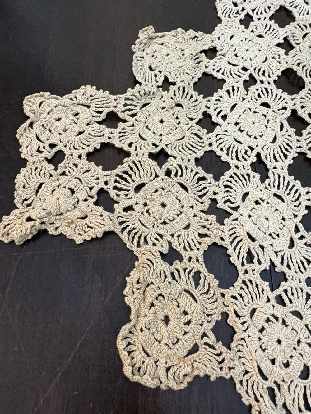 Handmade vintage taupe